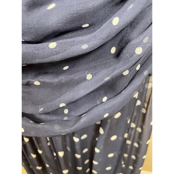 Retrofete Annalise Strapless Polkadot Ruched Navy Blue Maxi Dress Size XS - Picture 8 of 14